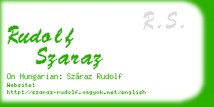 rudolf szaraz business card