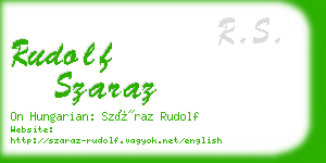 rudolf szaraz business card